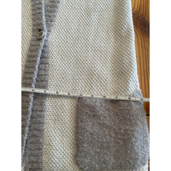 Amina Rubinacci Sz 40 Light Gray Cashmere Blend Knit Pockets Cardigan Sweater - Picture 11 of 12